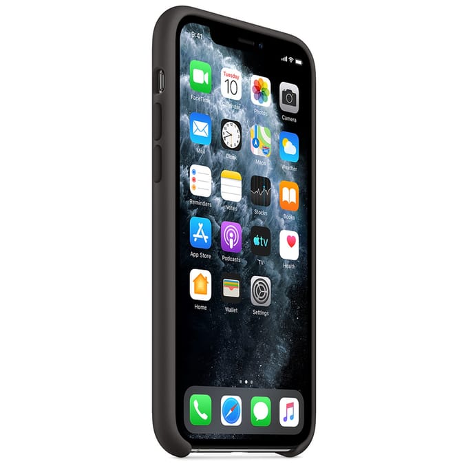 Silicone Backcover voor de Apple iPhone 11 Pro - Zwart