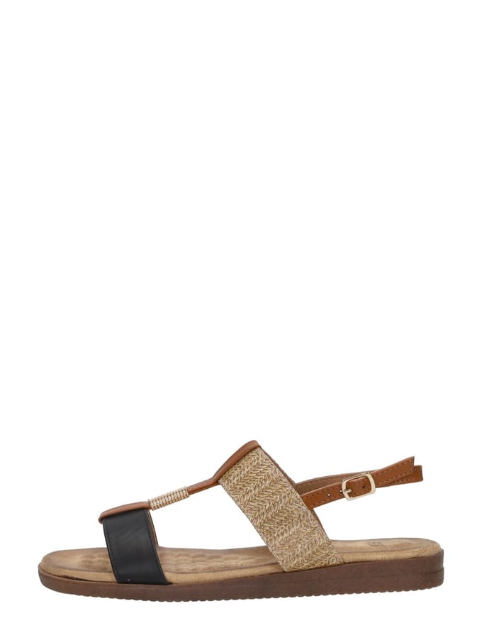 Sandalen Sub55 Sandalen Plat Sandalen Plat - zwart - Maat