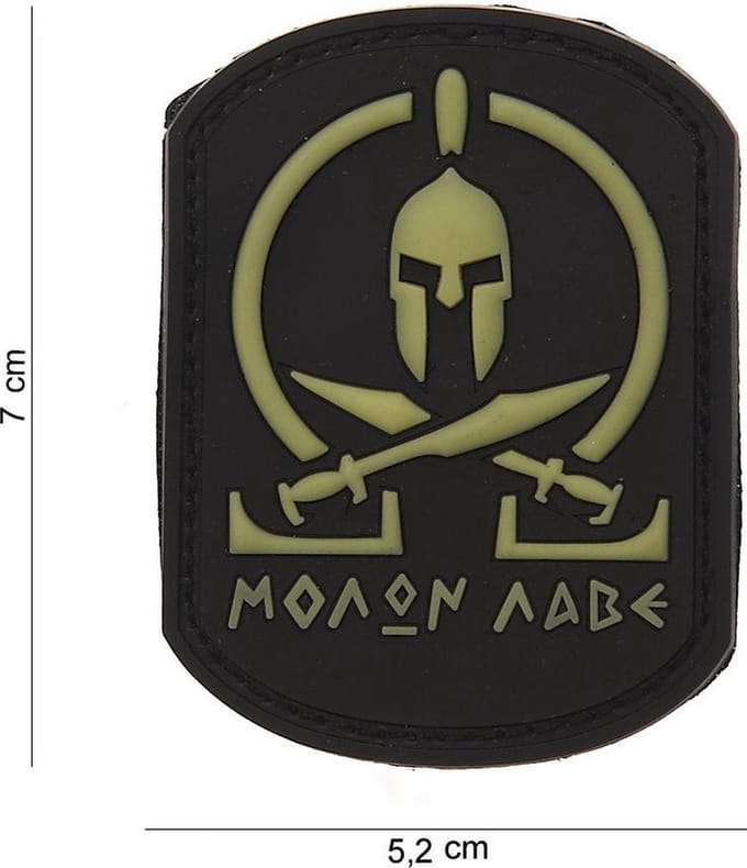 101 Inc Embleem 3D Pvc Molon Labe Spartan Swat  12003