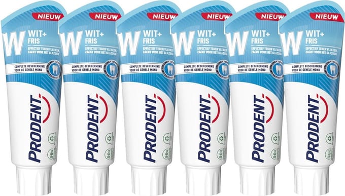 Prodent Tandpasta - Wit + Fris - Voordeelverpakking 6 x 75 ml