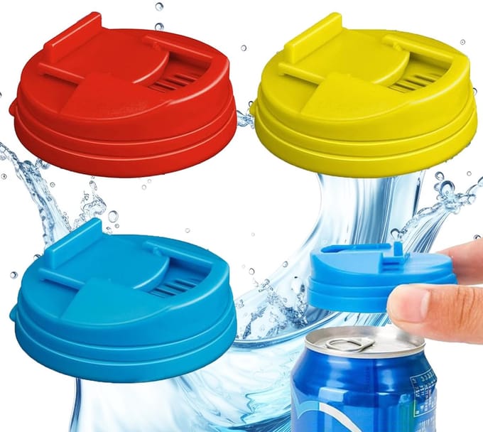 Dailygoods- Dosendeksels 3 Stuks - Herbruikbare Silikon Deksels - Afdrijfvast voor Drankendozen - Bescherming voor Bierdozen - Duurzaam en Elastisch