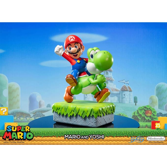 First 4 Figures - Super Mario Statue: Mario And Yoshi Standaard Edition - Figuur