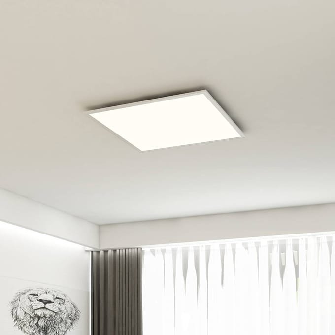 BRILONER SIMPLE - Plafonnière - plafondlamp - LED - 38W - vierkant - wit - 59,5 cm