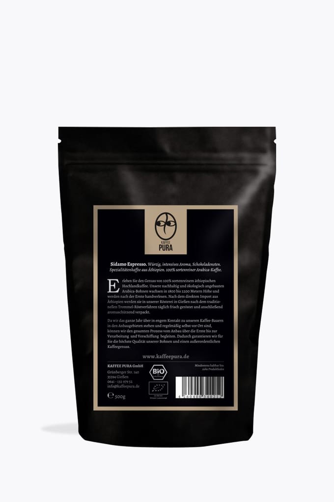 Kaffee Pura Sidamo Espresso Bio 250g