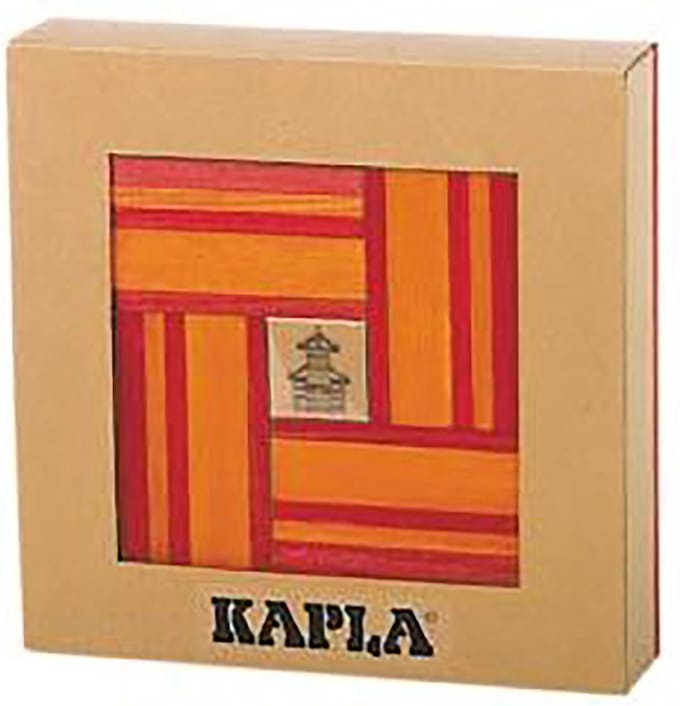 KAPLA - KAPLA Kleur - Constructiespeelgoed - Rood Oranje - 40 Plankjes