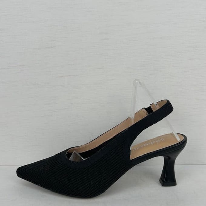 Leuke slingbacks met hakje zwart Zwart / 36