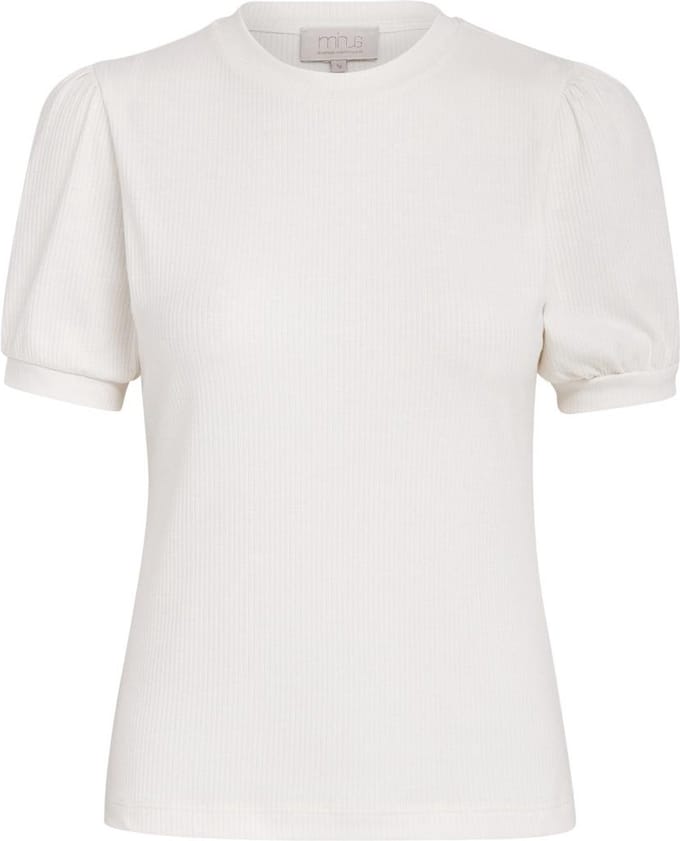 Minus Johanna Tee Tops & T-shirts Dames - Shirt - Ecru - Maat M