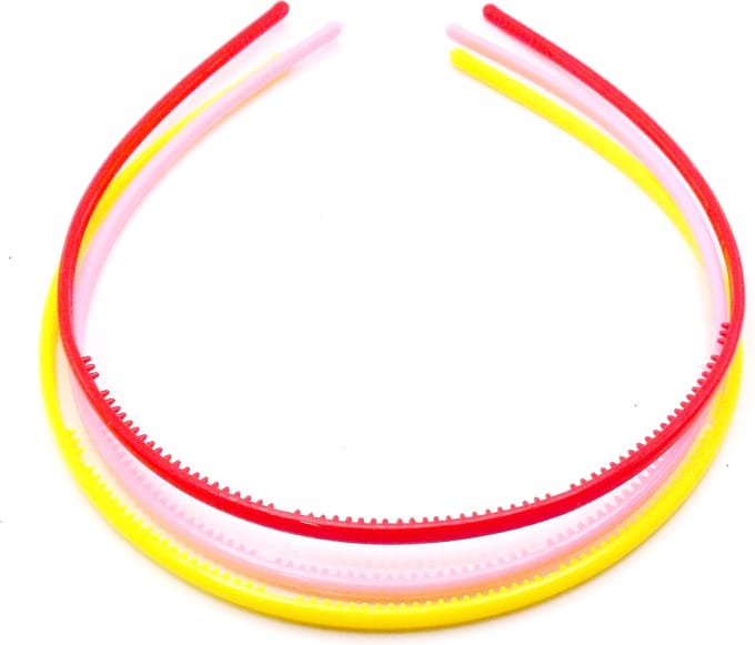 Diadeem klein rood-roze-geel