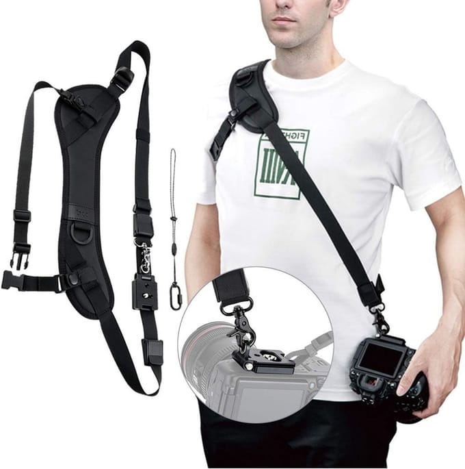 Verstelbare Neopreen Camera Nekriem voor Comfortabel Draaggemak, Sling Strap en Schouderband