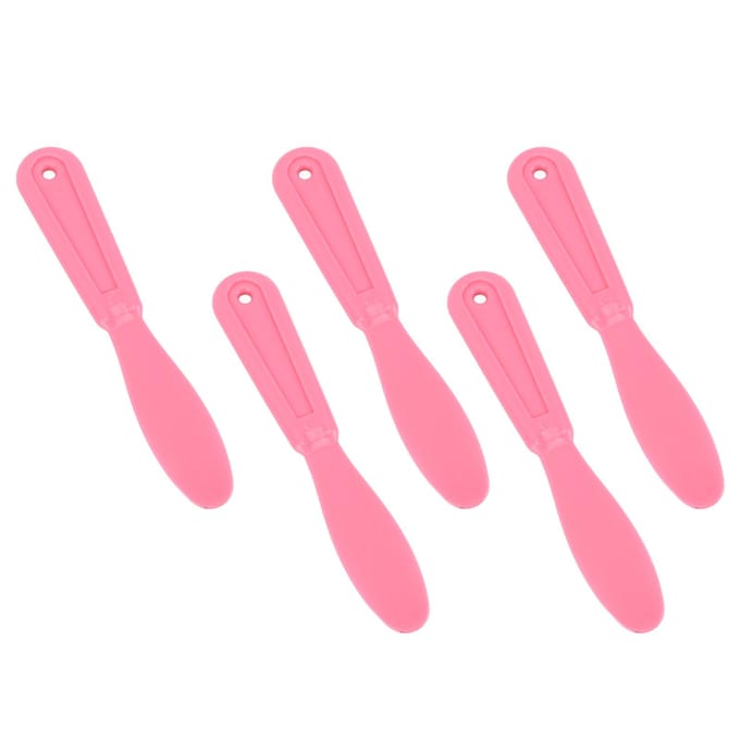 5 STUKS Plamuurspatel Plastic Ergonomisch Ontwerp Gemakkelijk te Reinigen Slijtvast Mengspatel rozerode kleur