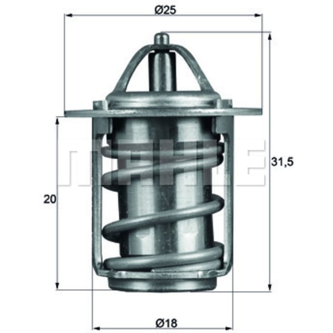 Thermostaat, koelvloeistof MAHLE TX 6 83