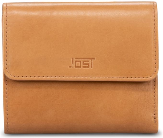 JOST Leren portemonnee Rana Wallet Cognac Lichtbruin