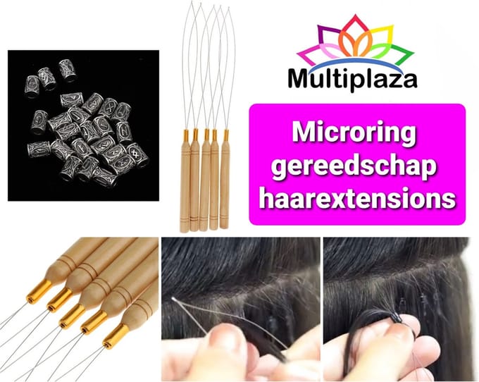 Microring tool▪︎Multiplaza ▪︎voor haarextensions▪︎kralen rijgen haar