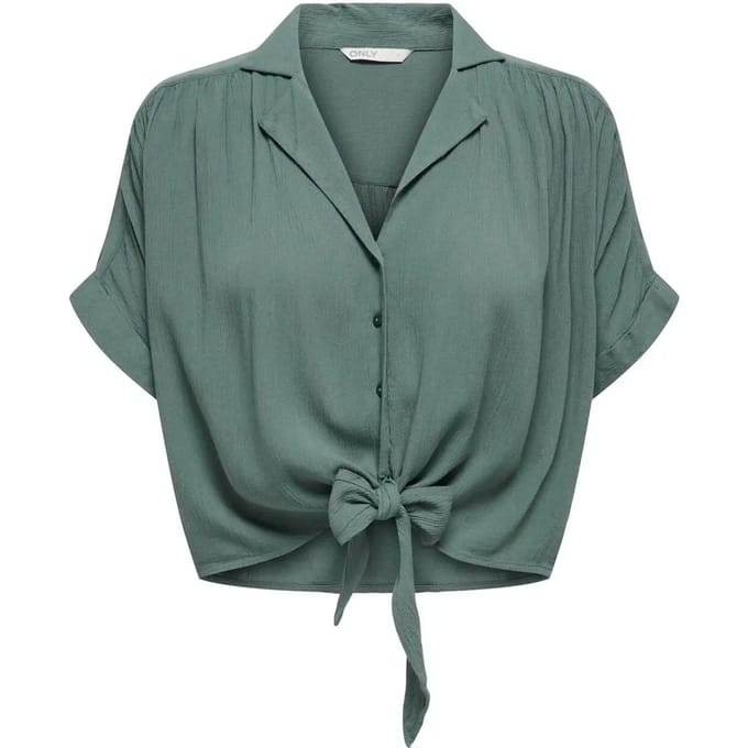ONLY- ONLPAULA LIFE S/S TIE SHIRT WVN NOOS - Dames - Overhemd