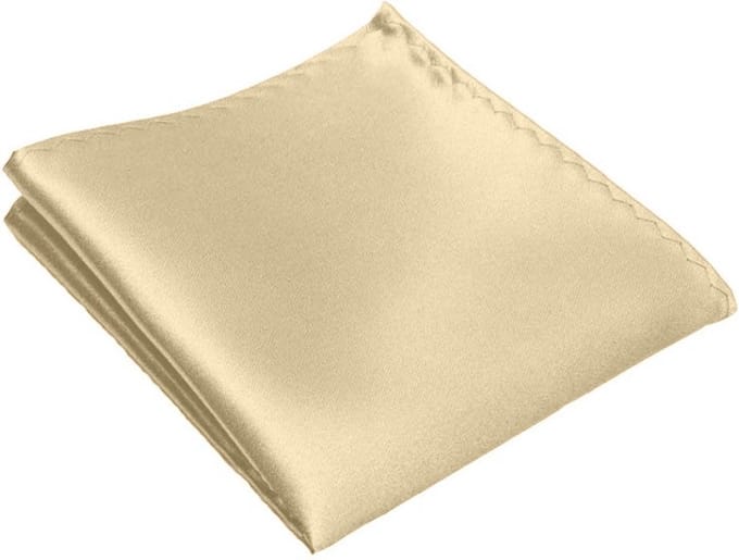 Fako Fashion - Pochette - Pochet - Satijn - 22x22cm - Beige