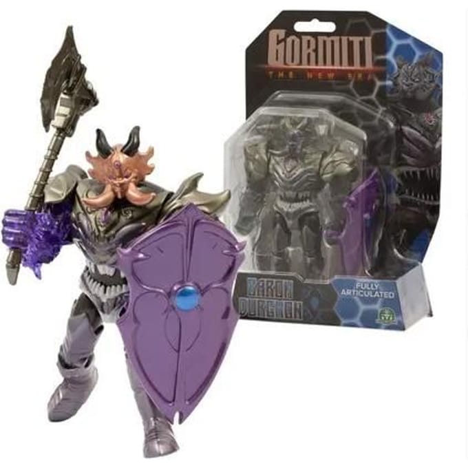 Figuur Gormiti 15 cm - Baron Durghon - Met wapen - 9 gewrichten - Vanaf 4 jaar