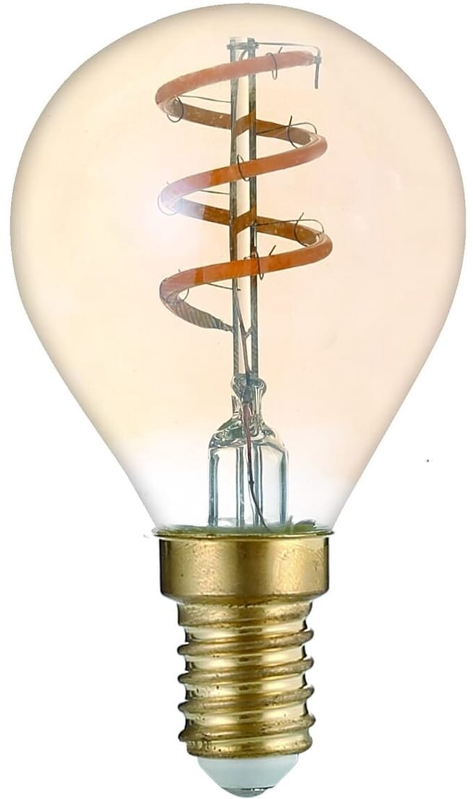 Avide E14 LED Filament Lamp 3W - 180lm - 2700K - Extra Warm Wit - LED Mini Globe P45 - Vervangt 20W Gloeilamp