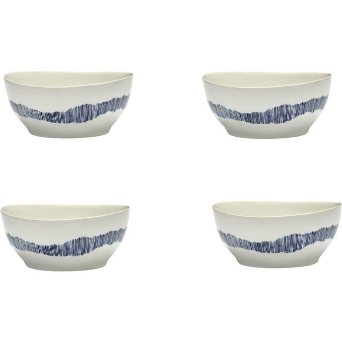 Serax - Ottolenghi Feast - Kom S - Wit/Blauw - 16 Ø - 4 stuks