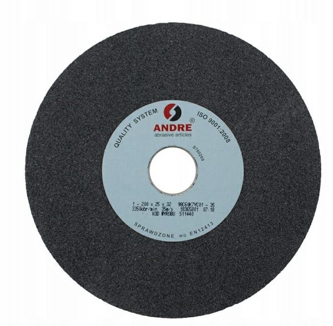 Andre T1-A Serie - Platte Schijf - 200x20x32mm - Zwarte Silicon Carbide