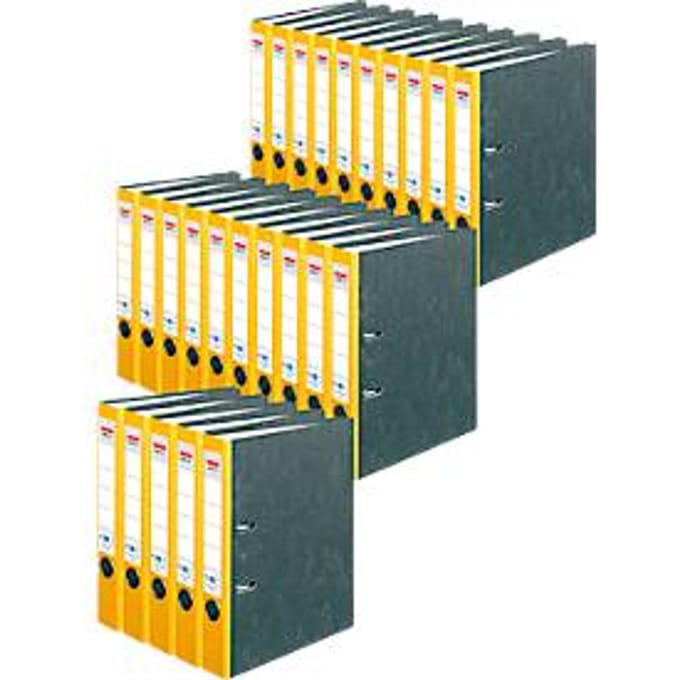herlitz ordner maX.file nature, A4, rugbreedte 50 mm, 25 stuks, geel