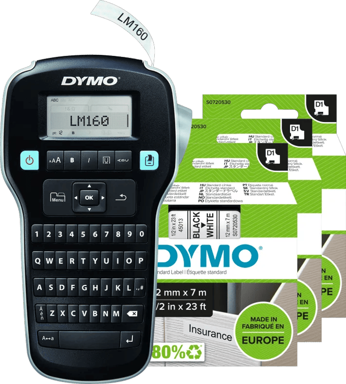 DYMO LabelManager 160 + 3 extra labels