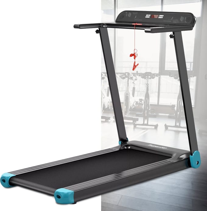 Loopband- Inklapbaar - 1-12km/u - Wandelband - Walking Pad - Opvouwbare Loopband - Walkingpad - Treadmill - Zwart