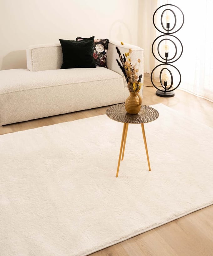 Velours vloerkleed - Flair wit 200x300