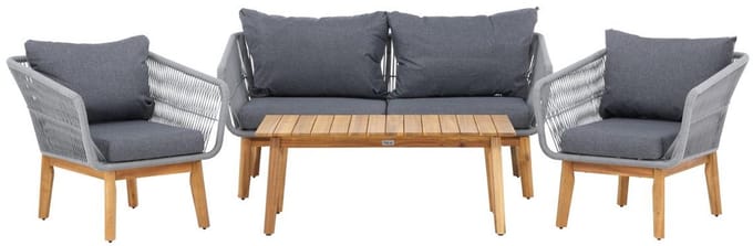 Svea - Helena loungeset - acacia/grijs
