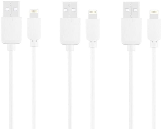 3 stuks OneOne 1,0m laadkabel. OneOne USB Lightning kabel met E75 chip. Oplaadkabel snoer past op Apple iPhone 5, iPhone 5c, iPhone 5s, iPhone 6, iPhone 6 Plus, iPhone 6s, iPhone 7, iPhone 7 Plus, iPhone 8, iPhone 8 Plus