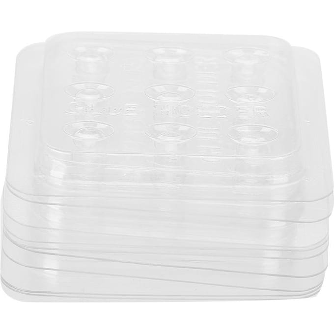 10 Stuks Plastic Valse Wimper Lijm Pakking Wimperverlenging Houder Lijm Pallet white