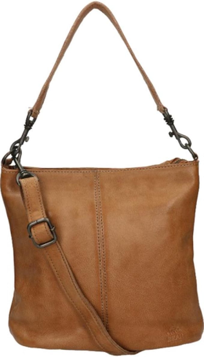 Bear Design Medium Schoudertas / Crossbodytas - Dames - Leer - Capricia - Taupe