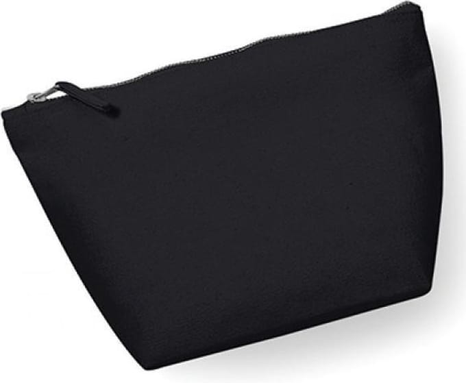 Westford Mill Canvas Accessory Bag WM540 - Black - M (19 x 18 x 9 cm)