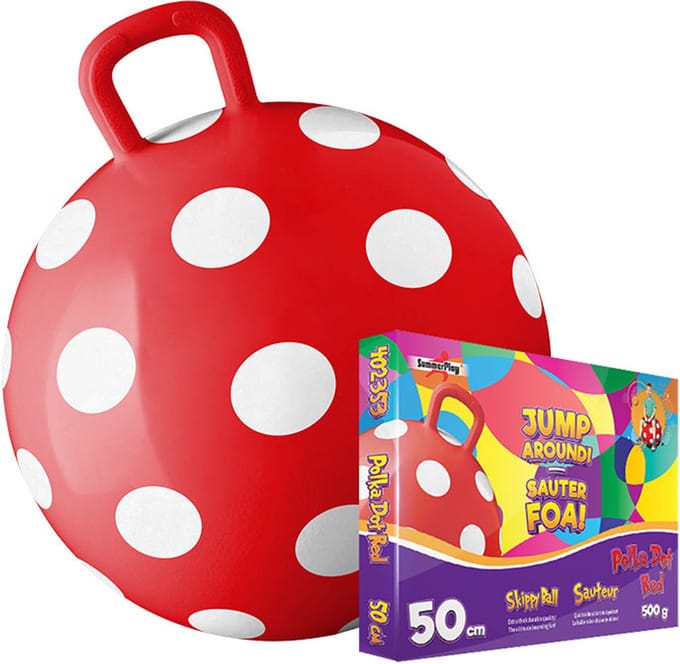 Skippybal polkadot red 50 cm