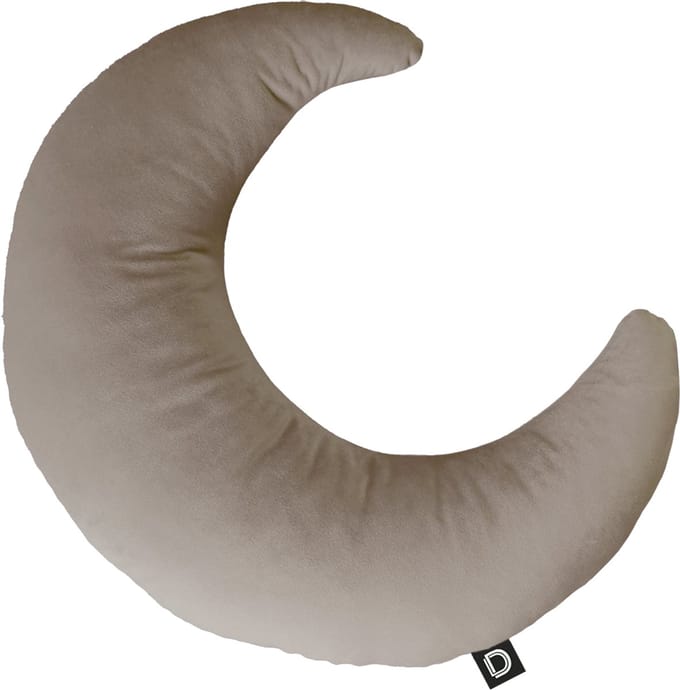 Decordruk Velvet Collectie - Sierkussen - Maanvorm - Piaskowy
