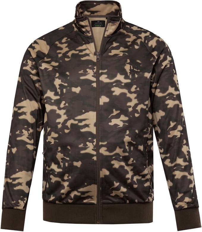 JAY-PI - Heren - Functioneel trainingsjack fitness ademend camouflage - Hazelnoot - Maat 4XL