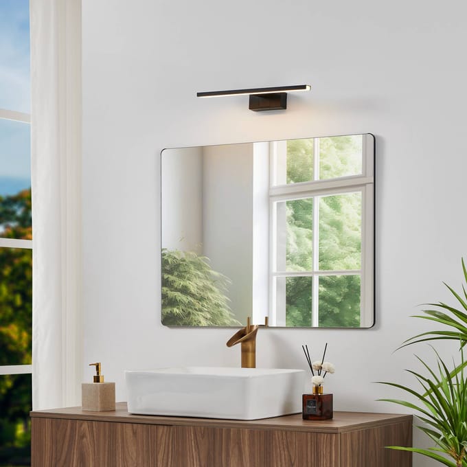 EGLO Conettilla Spiegellamp - Badkamer - LED - 40 cm - Zwart/Wit - Instelbaar wit licht