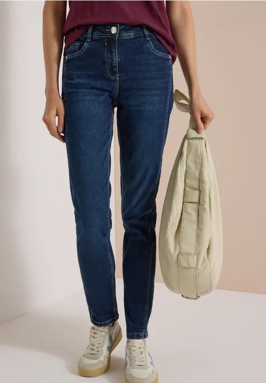 Jeans met High Waist en Slim Leg in Slim Fit