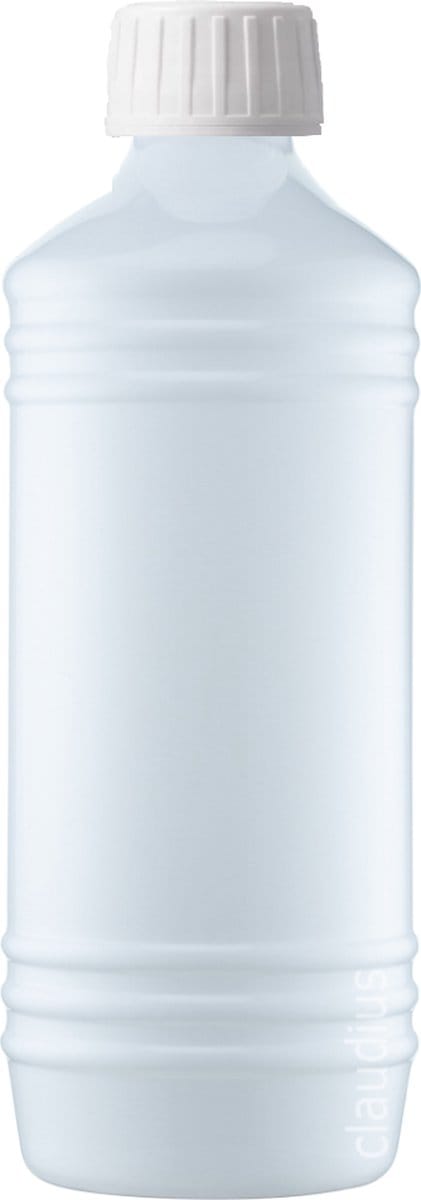 Lege Plastic Fles 500 ml PET - Wit - met witte verzegeldop - set van 10 stuks - navulbaar - leeg