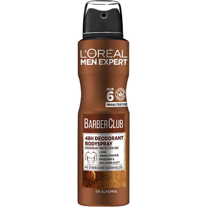 LâOrÃ©al Men Expert Barber Club Deodorant Spray â 150ml
