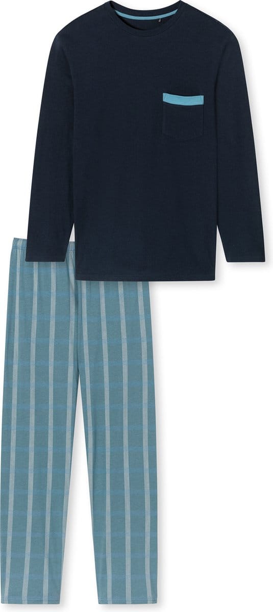 Schiesser – Comfort Nightwear - Pyjama – 180262 – Admiral Blue - Maat 3XL