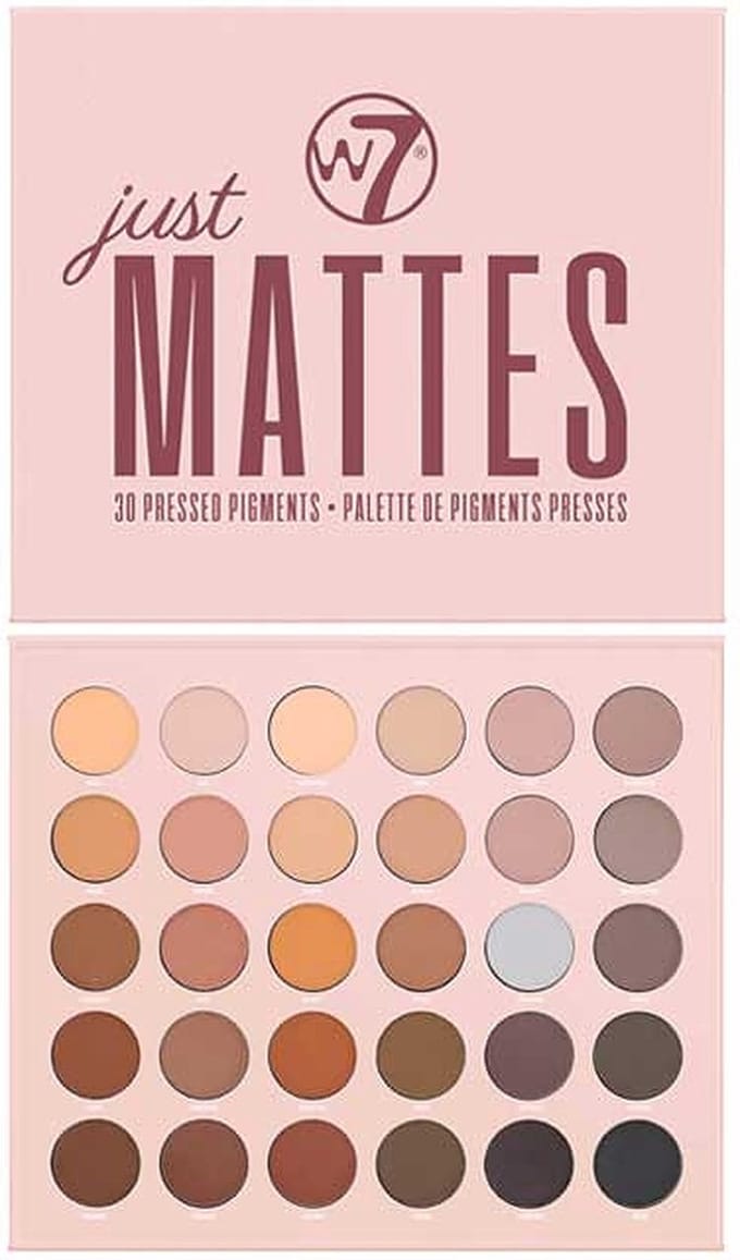 W7 30 Pressed Pigments Oogschaduw Palette - Just Mattes
