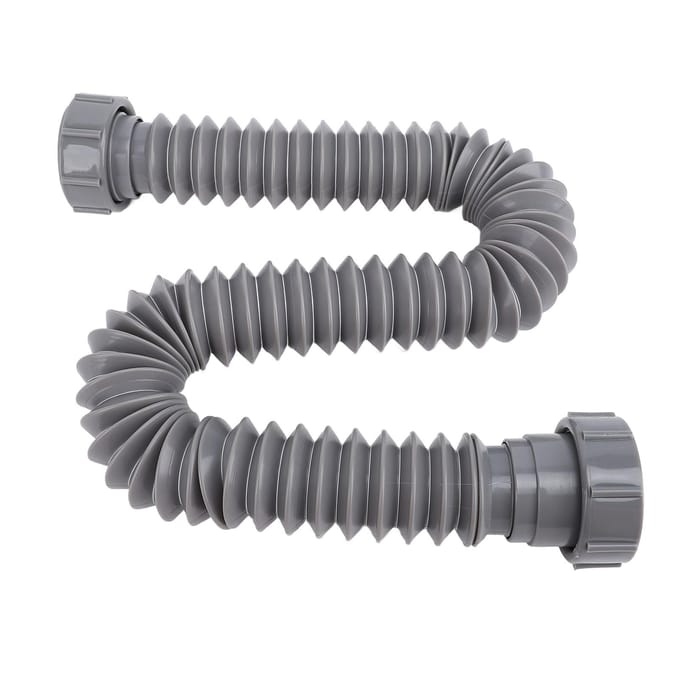 Uitbreidbare Flexibele P-Valleiding Kit Enkele Keukenspoelbak Afvoeroplossing met Adapter Afdichtring gray