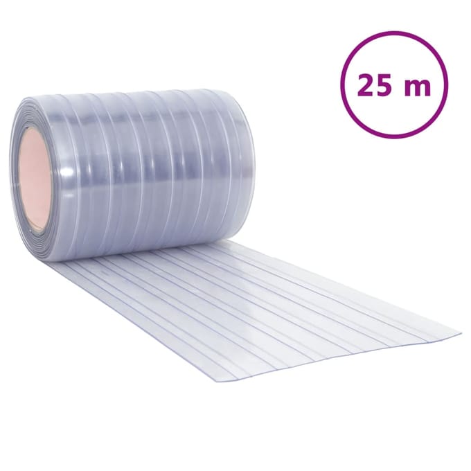 vidaXL - Deurgordijn - 300x2,6 - mm - 25 - m - PVC - transparant