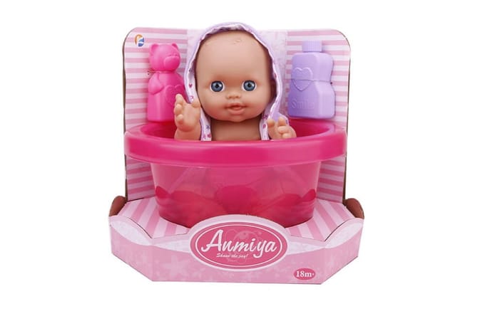Actie Pop Baby 30 Cm. W Bad + Badaccessoires