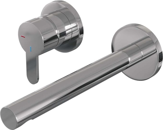 Brauer Chrome Edition inbouw wastafelmengkraan met rechte uitloop en rozetten model D2 chroom
