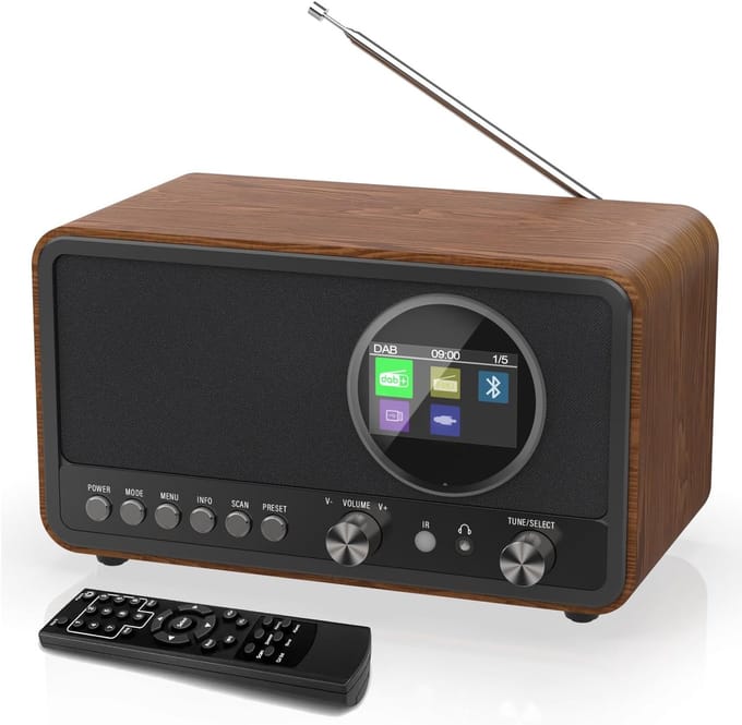 Draagbare DAB Radio - Keukenradio met Wekker, TFT-display en 60 Presets