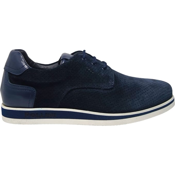 pb10342G9ecfv75A Pollini Men Suede Blue