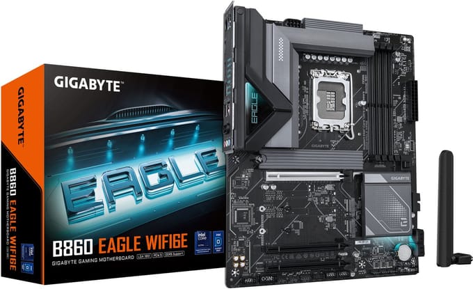 GIGABYTE B860 EAGLE WIFI6E Moederbord - Intel B860 - Intel LGA1851 - DDR RAM - ATX