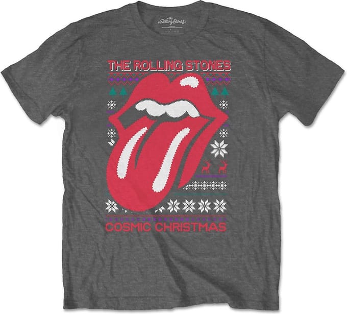 The Rolling Stones - Cosmic Christmas Heren T-shirt - M - Grijs