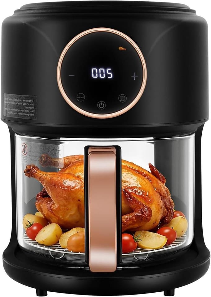 Heteluchtfriteuse - Airfryer - Gezond koken - Multifunctioneel - 4.2 liter - Zwart